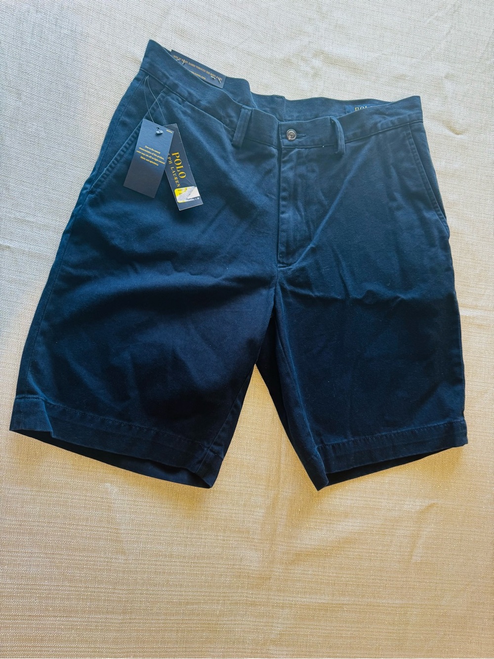 Ralph Lauren Men’s Navy Flat-Front Chino Shorts